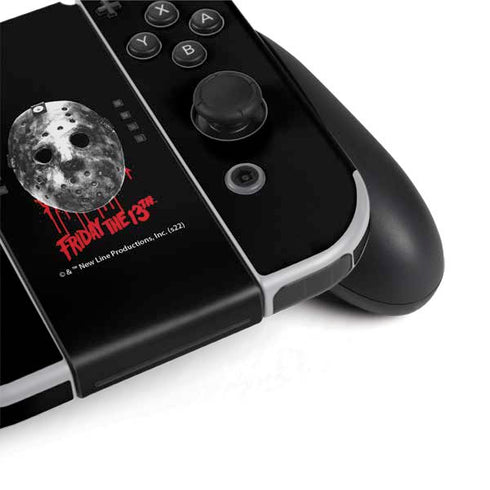Warner Bros Friday the 13th Jason Voorhees Dripping Mask Nintendo Switch OLED (2021) Skin